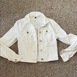American Eagle Outfitters White Jean Jacket